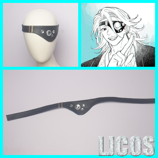 Anime demon slayer uzui tengen olho máscara tirar foto adereços cosplay  masculino estudante edição júnior handwork acessórios de cabelo - AliExpress